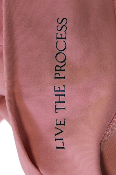Live the Process Womens Petite Ankle Jegging Pink Striped Supplex Lycra Size M