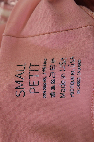 Live the Process Womens Petite Ankle Jegging Pink Striped Supplex Lycra Size M
