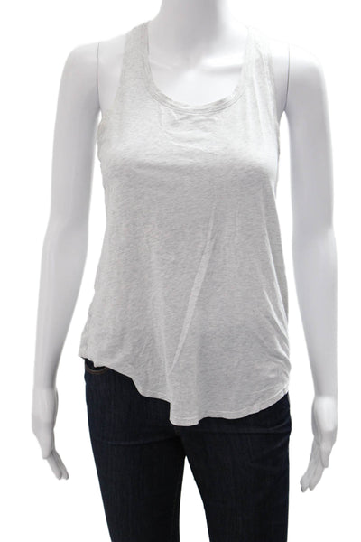 Lululemon Women Gray Sleeveless Basic Tank Round Neck Nylon Polyester Size S