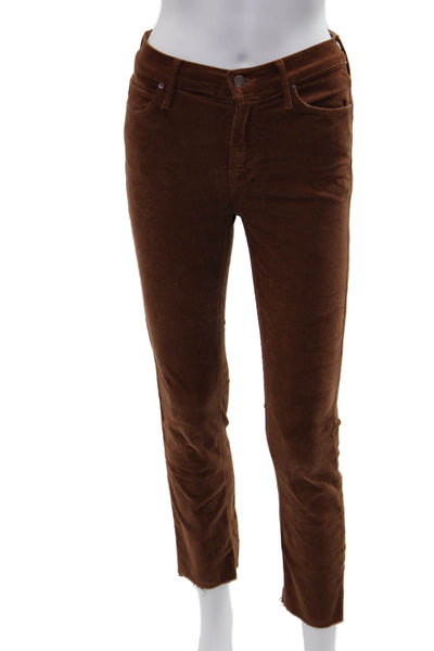 Mother Women Ankle Cropped Brown Pants Size 25