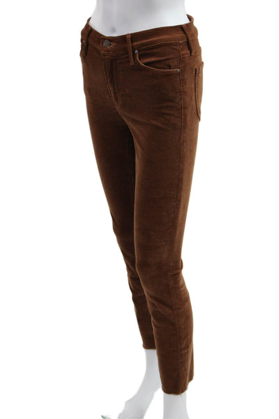 Mother Women Ankle Cropped Brown Pants Size 25