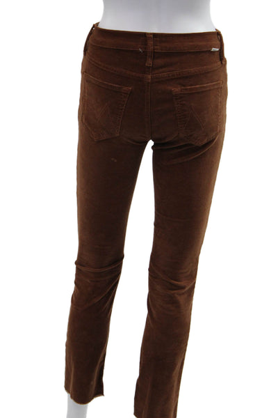 Mother Women Ankle Cropped Brown Pants Size 25