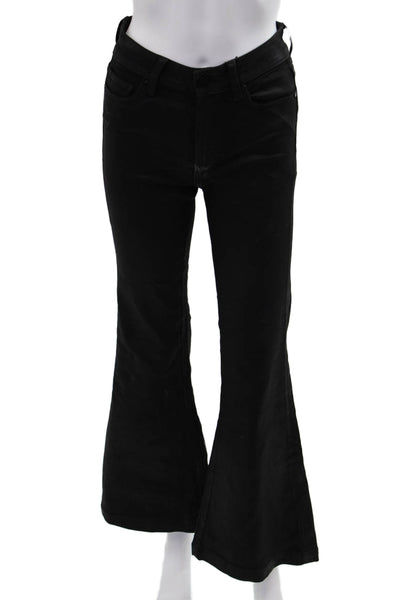 Paige Womens High Waist Black Jeans Button Fly 29in Inseam Size 25