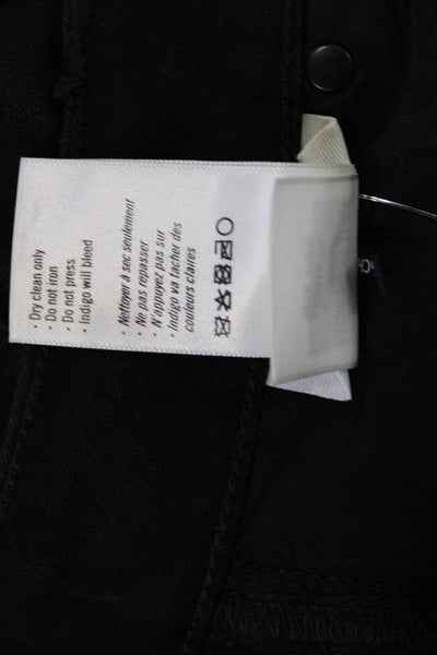 Paige Womens High Waist Black Jeans Button Fly 29in Inseam Size 25