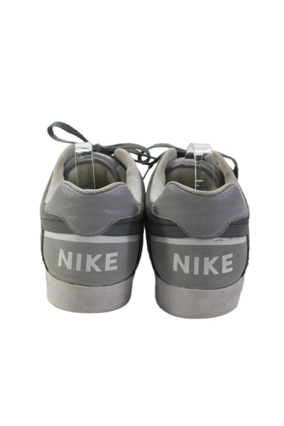 Nike Mens Leather SB Delta Force Vulc Lace-Up Casual Sneakers Gray Size 14