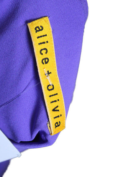 Alice + Olivia Women Purple V-Neck Sleeveless Tunic Silk Spandex Size M