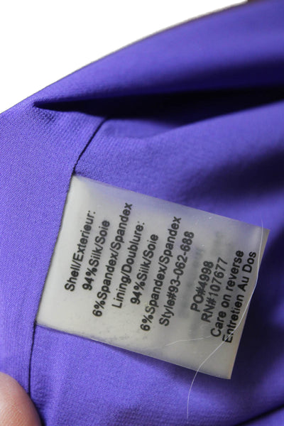 Alice + Olivia Women Purple V-Neck Sleeveless Tunic Silk Spandex Size M