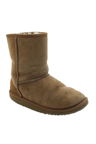 UGG Australia Womens Suede Classic Short II Comfort Ankle Boots Beige Size 5