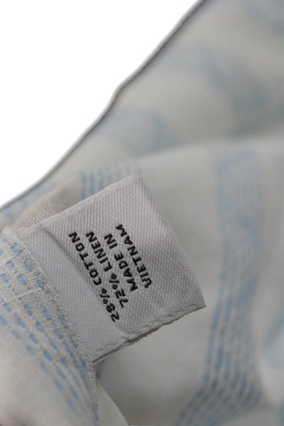 Proper Cloth Mens Stripe Print Long Sleeve Collar Button-Down Shirt White Size L