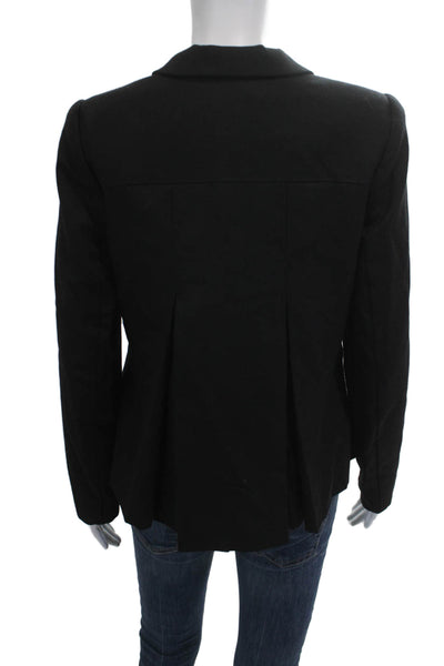 Twenty 8 Twelve Womens Black Wool Blend Blazer Button Long Sleeve Size 4