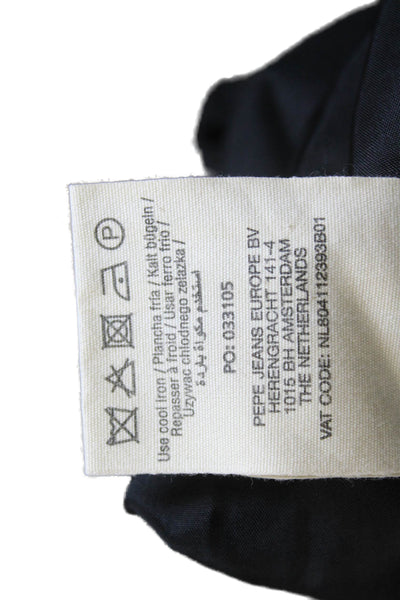 Twenty 8 Twelve Womens Black Wool Blend Blazer Button Long Sleeve Size 4