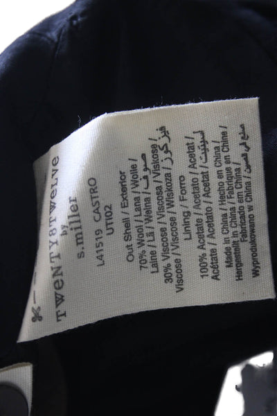 Twenty 8 Twelve Womens Black Wool Blend Blazer Button Long Sleeve Size 4