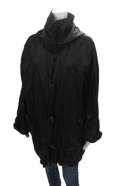 Sulu Kerstin Bernecker Womens Black Raincoat Windbreaker Wool Blend Size M