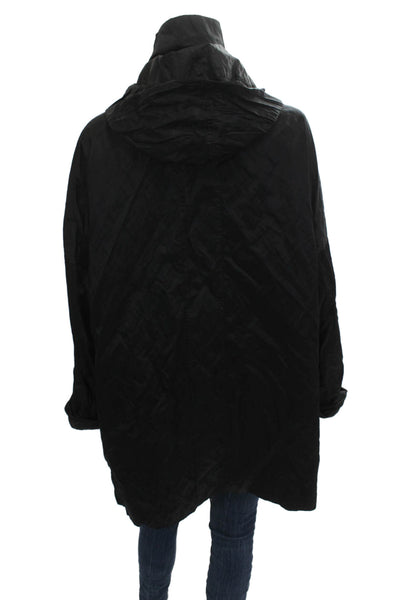 Sulu Kerstin Bernecker Womens Black Raincoat Windbreaker Wool Blend Size M