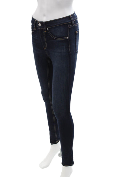 Rag & Bone Jean Womens Skinny Jeggings Dark Blue Size 24
