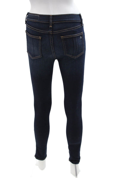 Rag & Bone Jean Womens Skinny Jeggings Dark Blue Size 24