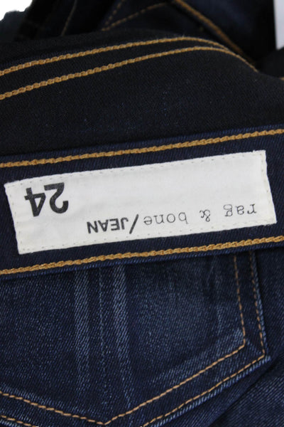 Rag & Bone Jean Womens Skinny Jeggings Dark Blue Size 24