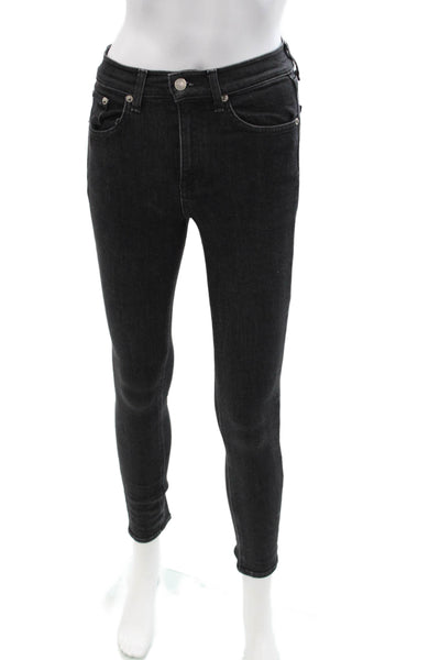 Rag & Bone Womens Ankle Skinny Jeans Black Size 24