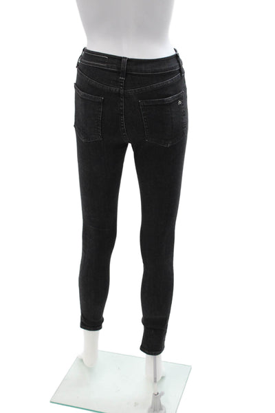 Rag & Bone Womens Ankle Skinny Jeans Black Size 24