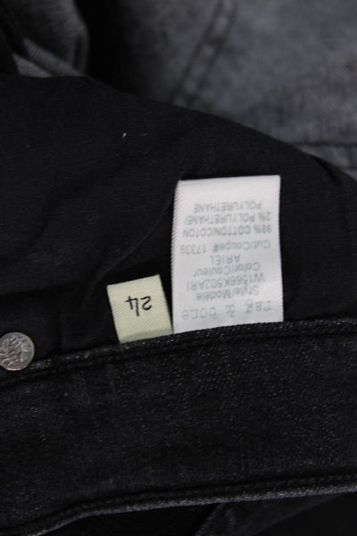 Rag & Bone Womens Ankle Skinny Jeans Black Size 24