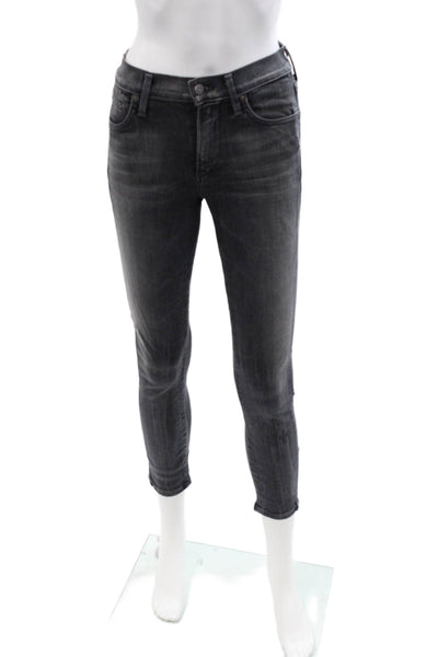 Citizens of Humanity Women Ankle Skinny Dark Gray Jeans Size 24