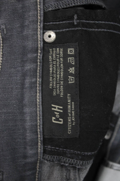 Citizens of Humanity Women Ankle Skinny Dark Gray Jeans Size 24