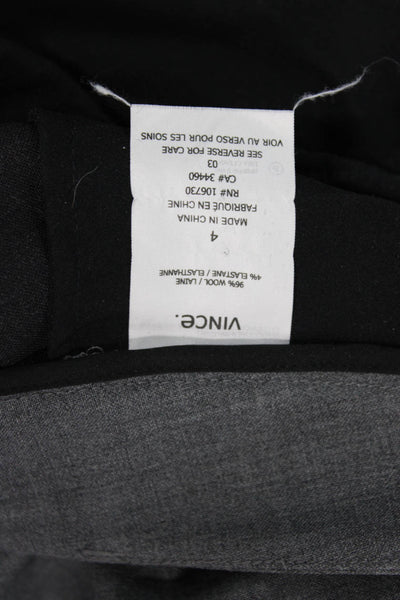 Vince Unisex Ankle Dress Pants Black Wool Blend Size 4