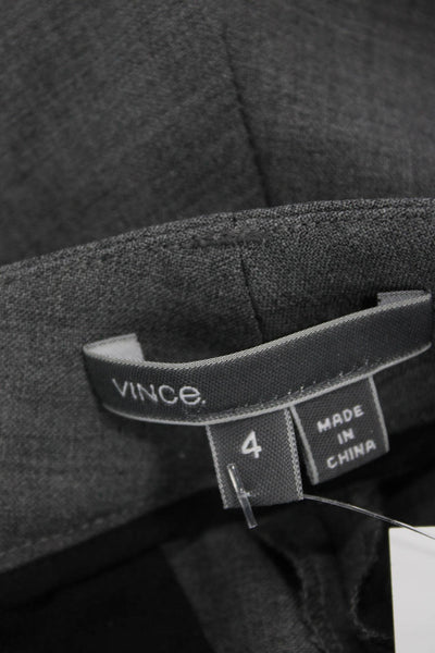 Vince Unisex Ankle Dress Pants Black Wool Blend Size 4