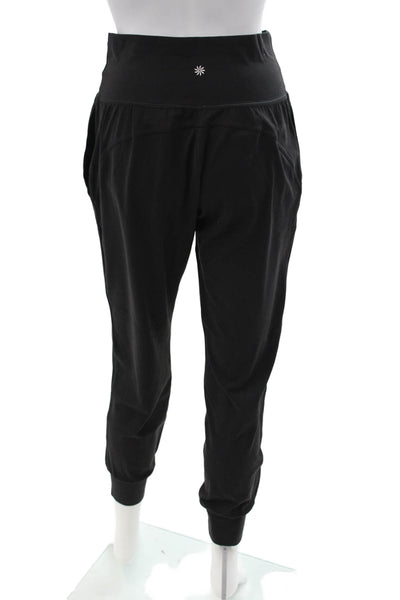Athleta Womens Jogger Sweatpants Black Cotton Spandex Petite Size S