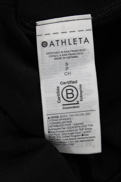 Athleta Womens Jogger Sweatpants Black Cotton Spandex Petite Size S