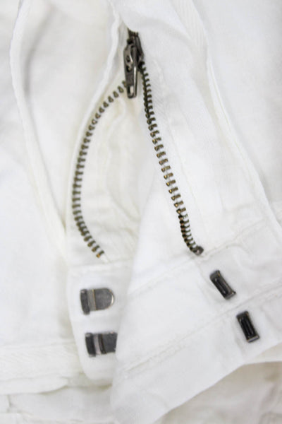 Joie Unisex White Linen Drawstring Beach Shorts Size 6