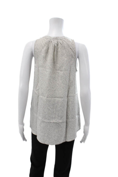 Joie Womens Floral Silk Sleeveless Tunic Gray Size S