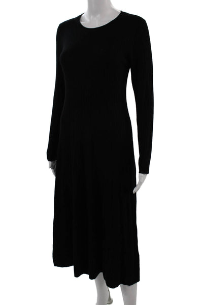 Banana Republic Women Sweater Dress Black Long Sleeve Midi Petite Size S