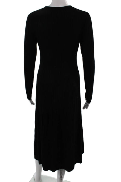 Banana Republic Women Sweater Dress Black Long Sleeve Midi Petite Size S