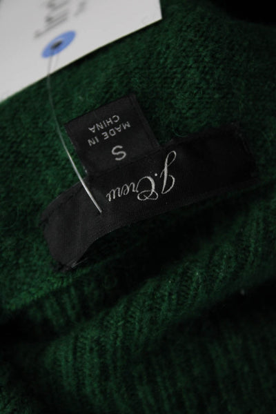 J Crew Womens Green Cotton Sweater Dress Long Sleeve Mock Neck Size S