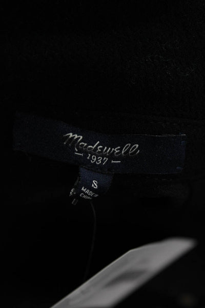 Madewell Womens Shirt Dress Black Long Sleeve Collared Button Polyester Size S