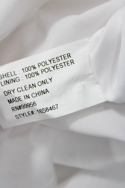 Shoshanna Women Shift Dress White Square Neck 3/4 Sleeve Knee Length Size 0