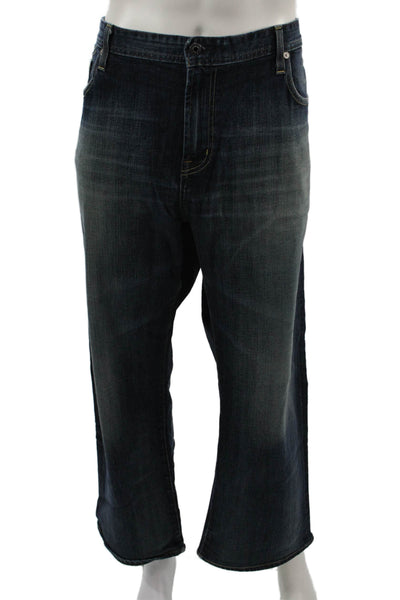 AG Adriano Goldschmied Mens Bootcut Flared Dark Blue Jeans Size 42