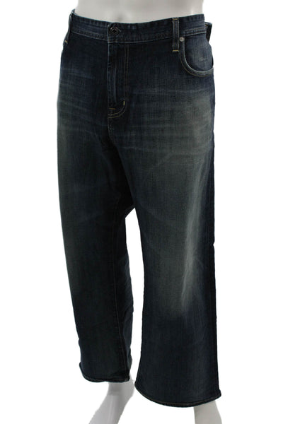 AG Adriano Goldschmied Mens Bootcut Flared Dark Blue Jeans Size 42