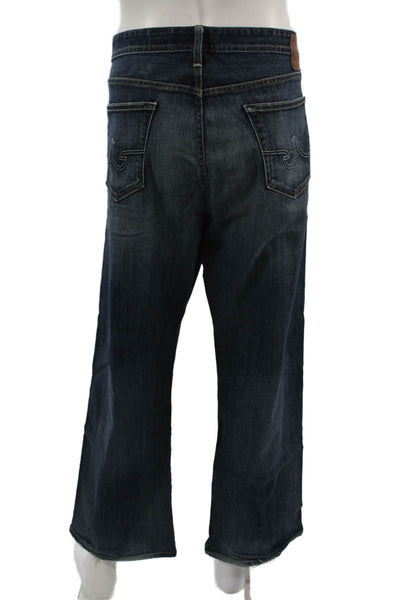 AG Adriano Goldschmied Mens Bootcut Flared Dark Blue Jeans Size 42