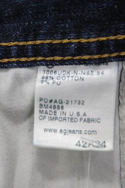 AG Adriano Goldschmied Mens Bootcut Flared Dark Blue Jeans Size 42