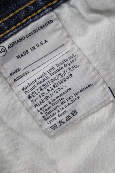 AG Adriano Goldschmied Mens Bootcut Flared Dark Blue Jeans Size 42