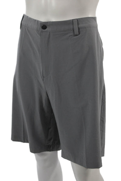 Adidas Mens Chino Shorts Gray Button Size 42
