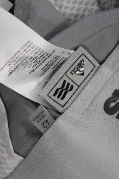 Adidas Mens Chino Shorts Gray Button Size 42