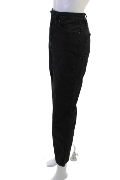 Good American Womens Black High Rise Ankle Cropped Pants Plus Size 31