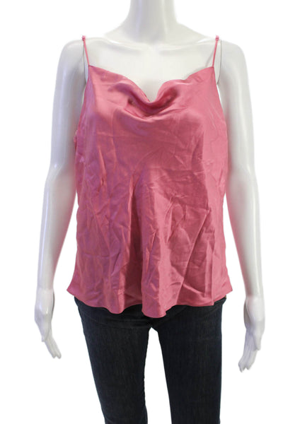Vince Womens Silk Camisole Spaghetti Strap Pink Sleeveless Size XL
