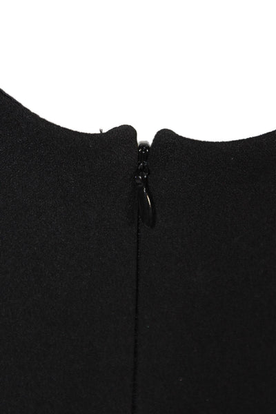 Eliza J Womens Black Maxi Sheath Dress Square Neck Short Sleeve Size 4