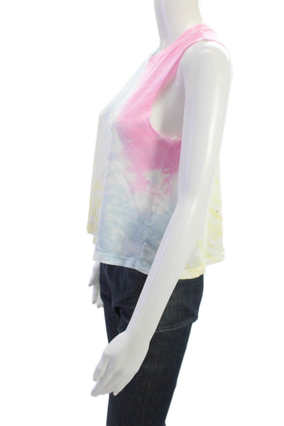 Spiritual Gangster Womens Cropped Tank Light Blue Sleeveless Size S