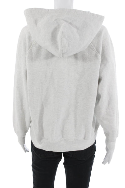 Aritzia Womens Gray V-Neck Pullover Hoodie Long Sleeve Size XS