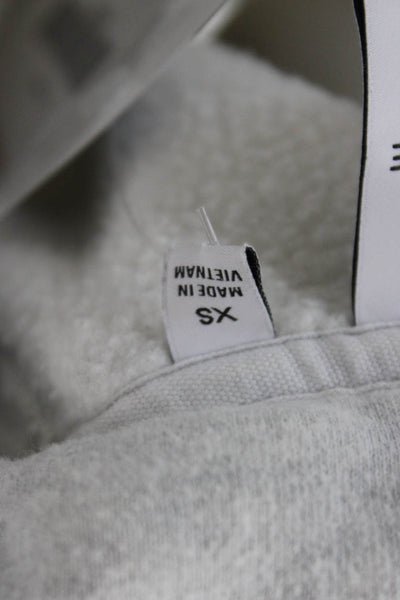 Aritzia Womens Gray V-Neck Pullover Hoodie Long Sleeve Size XS